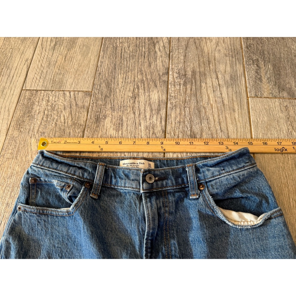 Abercrombie & Fitch The 90s Straight Jeans‎ 30 10R 10 Curve Love Ultra High Rise - Picture 4 of 12